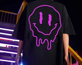 melted smiley face t shirt