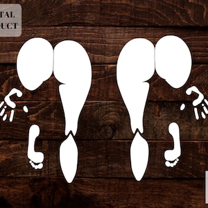 Körper Schmuck, Body Art Schmuck, Butt Druck, Booty Print svg, Körperbemalen svg, Körpersilhouette - Cricut Cutfile