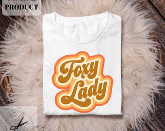 Foxy lady svg png, Vintage, Retro Style,  Cricut Instant Download