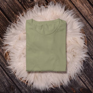 Folded t-shirt mockup, Green Tshirt Mockup ,  Boho Shirt Mockup | Instant Download