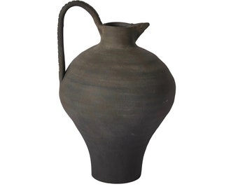 Ravine Jug, Ceramic Jug, Vintage Style Jug, Jug Vase, Dark Brown Jug