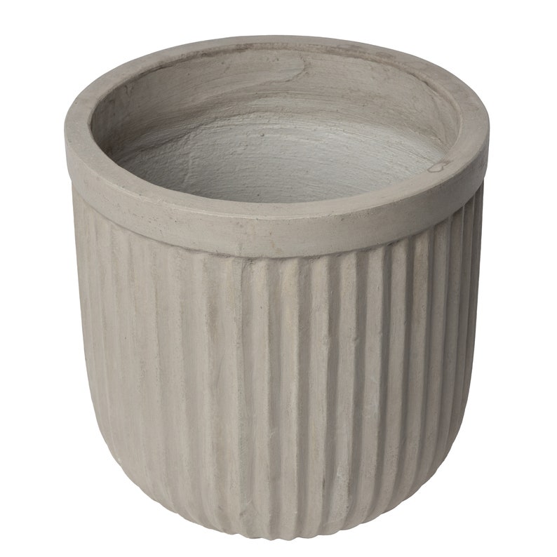 Fluted Concrete Planter Ribbed Planter Tall Planter Pot Etsy