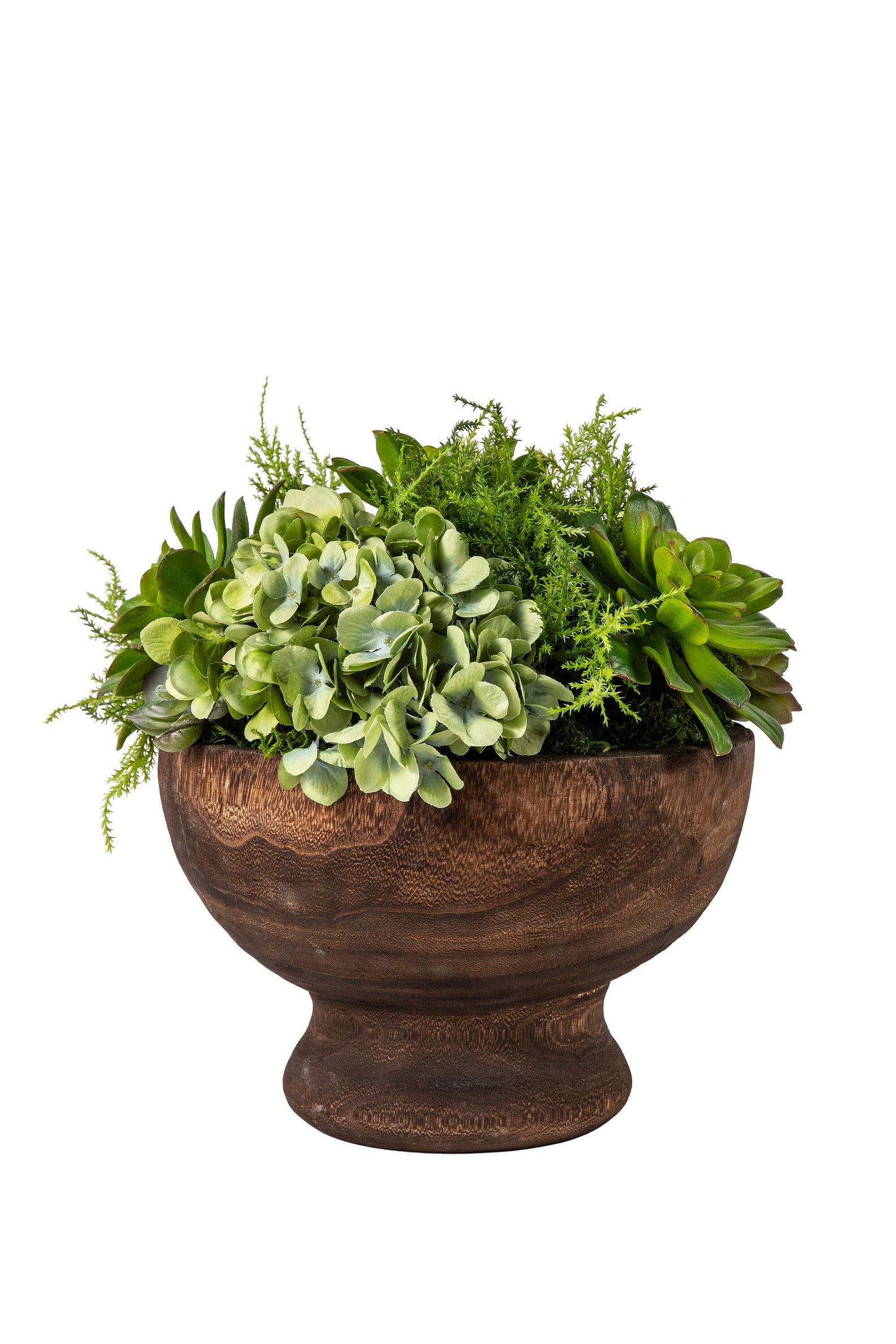 12 Dark Wood Compote Bowl Paulownia Wood Vase Wood Etsy