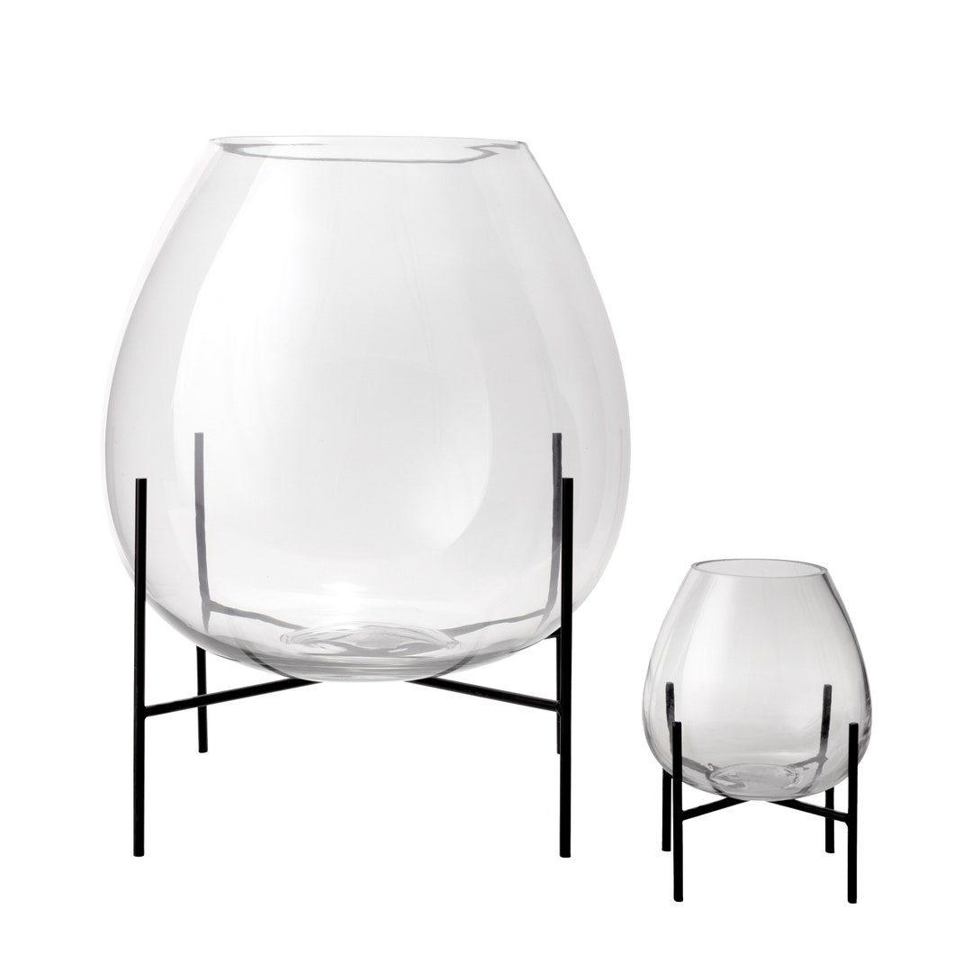 Beautiful Large Glass Bowl Vase, Glass Vase, Modern Glass Vase, Clear