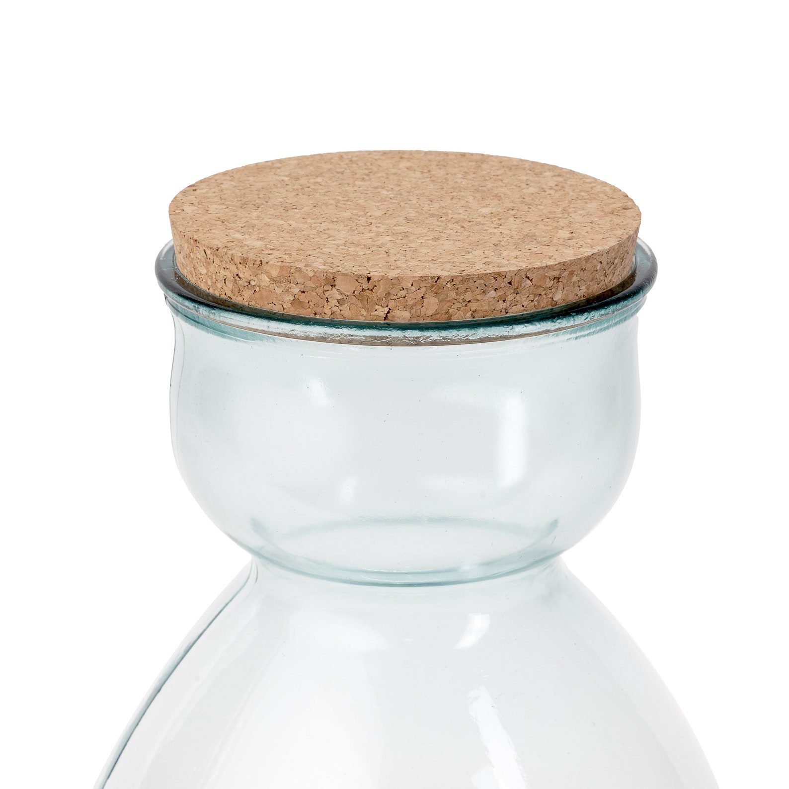 Extra Large Recycled Glass Vase Terraiurm With Cork Topper Etsy