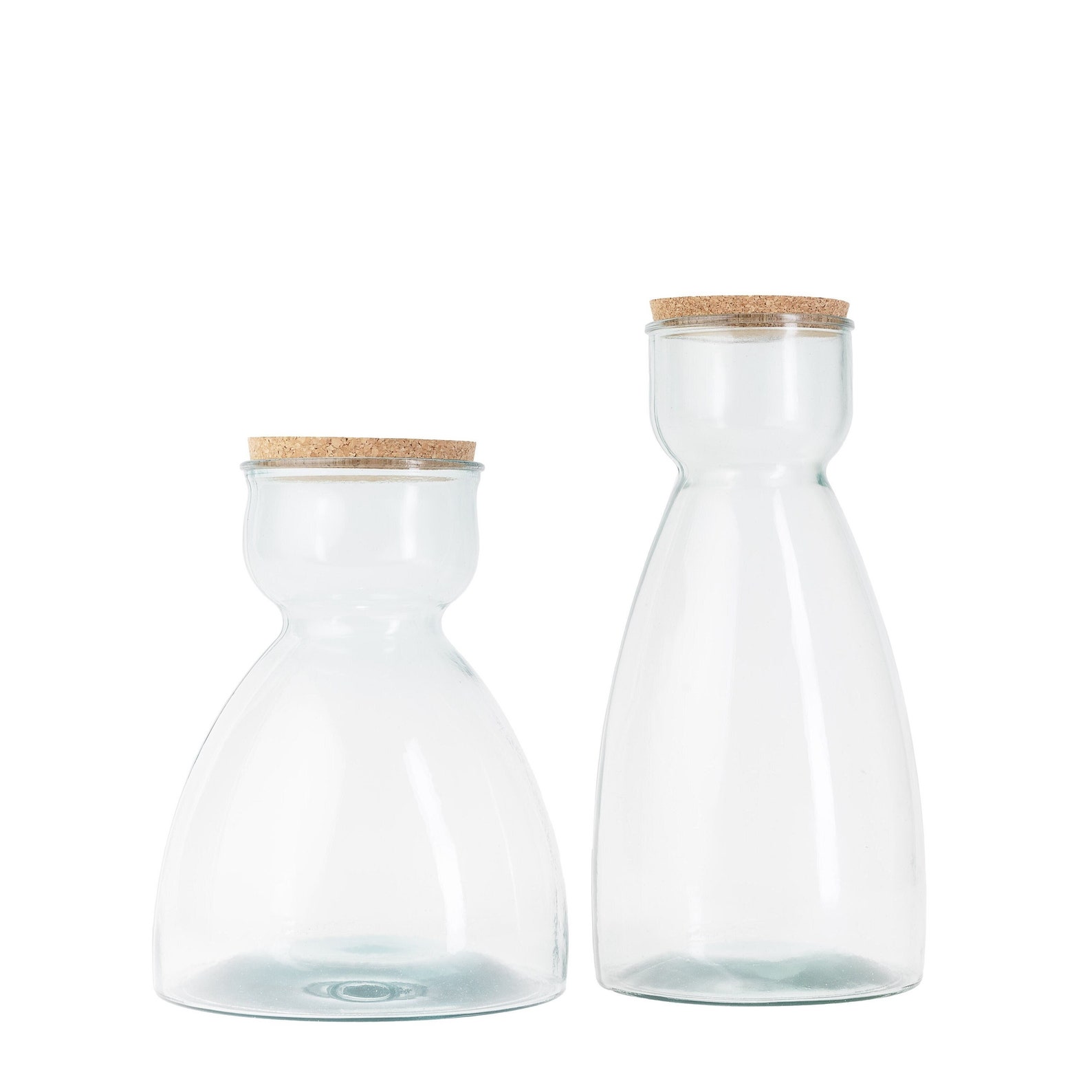 Extra Large Recycled Glass Vase Terraiurm With Cork Topper Etsy