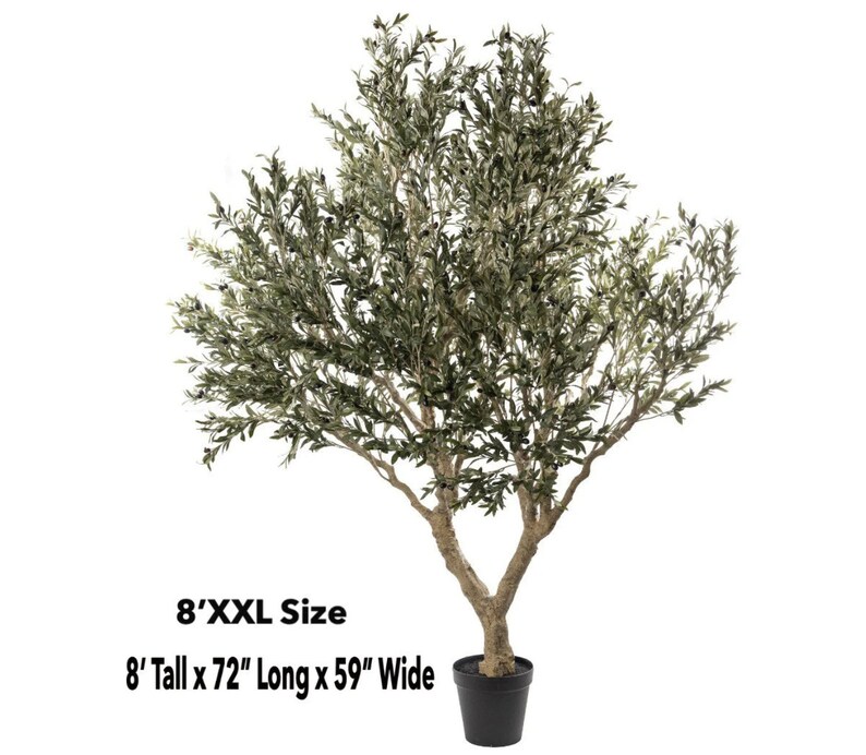 6-8 Faux Olive Tree, Giant Olive Tree, Artificial Olive Tree., Faux Olive Tree, Silk Olive Tree, High End Flora, Giant Olive image 2