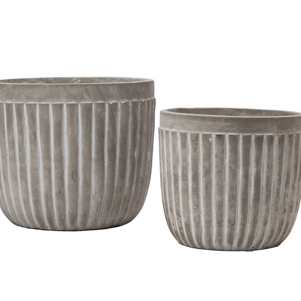 Concrete Planter Pot, Ceramic Pot, Herb Pot, Indoor/Outdoor Nordic Minimalist Light Cement/Concrete Lightweight Round Centerpiece Bowl