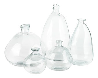 Farmhouse Recycled Glass Vases, Glass Vases, Recyled Glass, Vase, Coastal Decor, Boho Decor