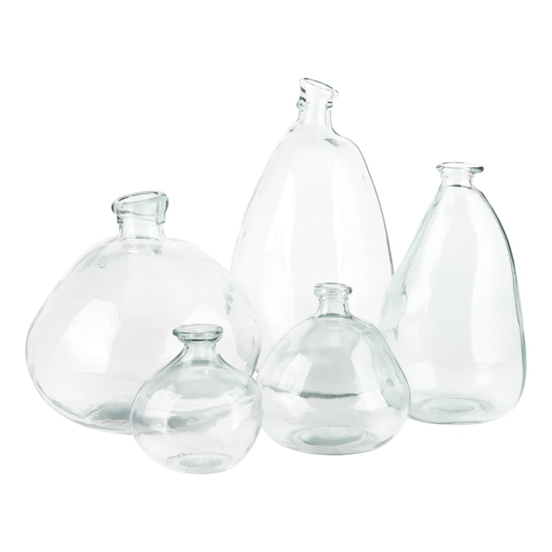 Farmhouse Recycled Glass Vases, Glass Vases, Recyled Glass, Vase, Coastal Decor, Boho Decor image 1