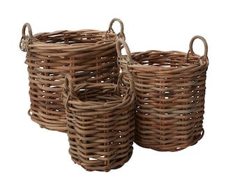 BEAUTIFUL large thick Rattan Baskets, Boho Decor, Boho Baskets, Woven Basket, Rattan Basket, Wicker Basket, Home Storage, Modern Farmhouse
