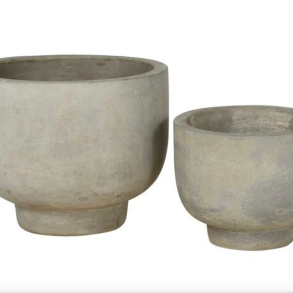 Concrete Footed Planter, Concrete Planter, Concrete Pottery, Outdoor Pottery, Indoor Pottery, Planter Pot