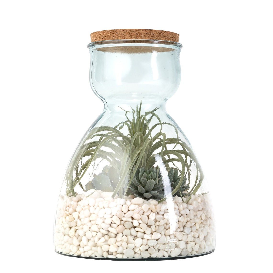 Extra Large Recycled Glass Vase Terraiurm With Cork Topper Etsy