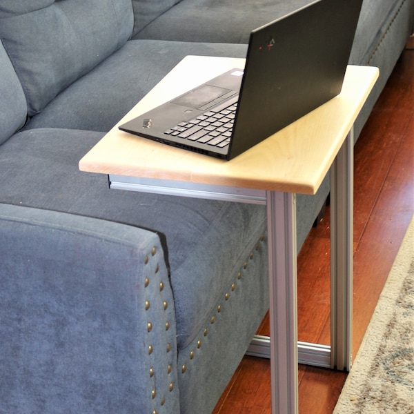 TV Dinner Tray, Laptop Stand,  Solid Wood and Metal Alloy, Under the couch, customizable height