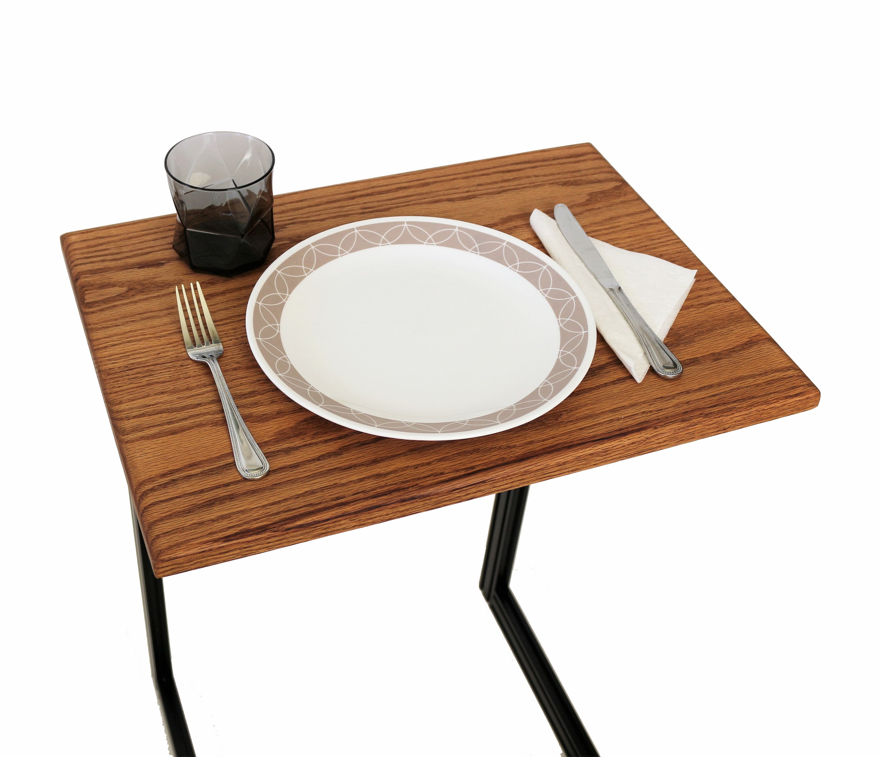 TV Dinner Tray Laptop Stand Solid Wood and Metal Alloy Etsy