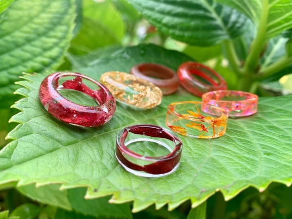 Bague resine fleur hotsell