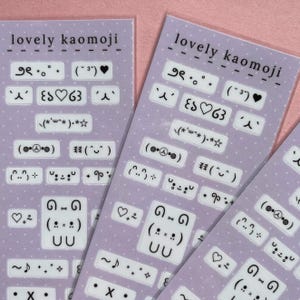 Lovely Kaomoji Sticker Sheet