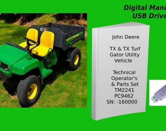 John Deere TX + TX Turf Gator SER. - 160000 Technical Operators Parts Manual Set