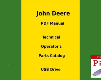 John Deere XUV825i Gator Utility GAS Manual Set Technical Parts Op XUV 825i usb Drive