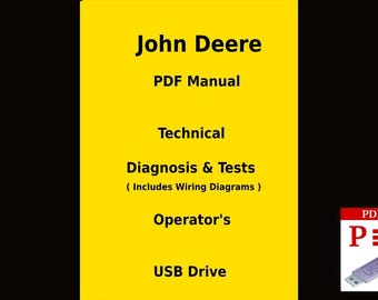 John Deere 318E 320E 324E Skid Steer Loader Technical & Tests Op. Manual Set USB