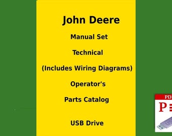 John Deere HPX 4X2 + 4X4 GAS Technical Operator's Parts Catalog Manual Set USB