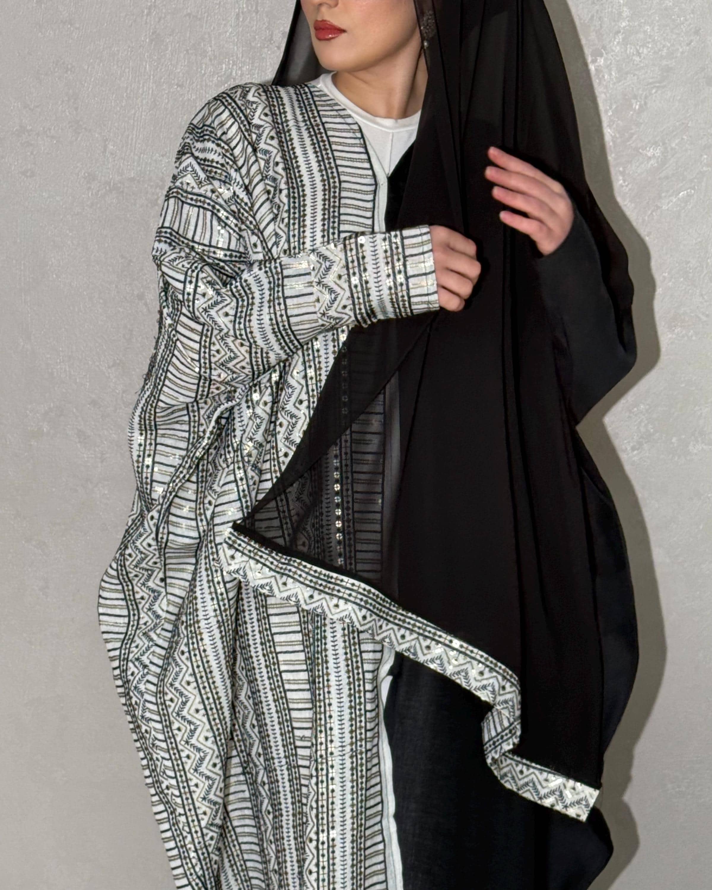 knee length dresses for ladies Butterfly Abaya main image 0