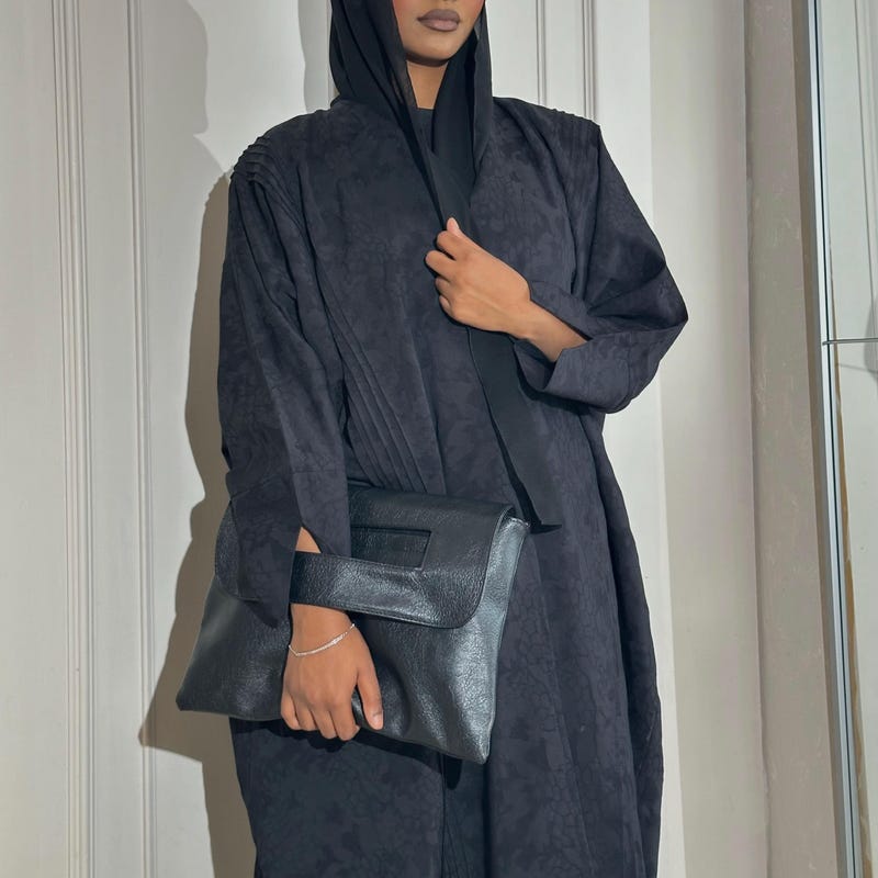 3-Piece Bridal Abaya Set with Pearl‑Embellished Organza Overlay PREORDER（NCS010） main image 1