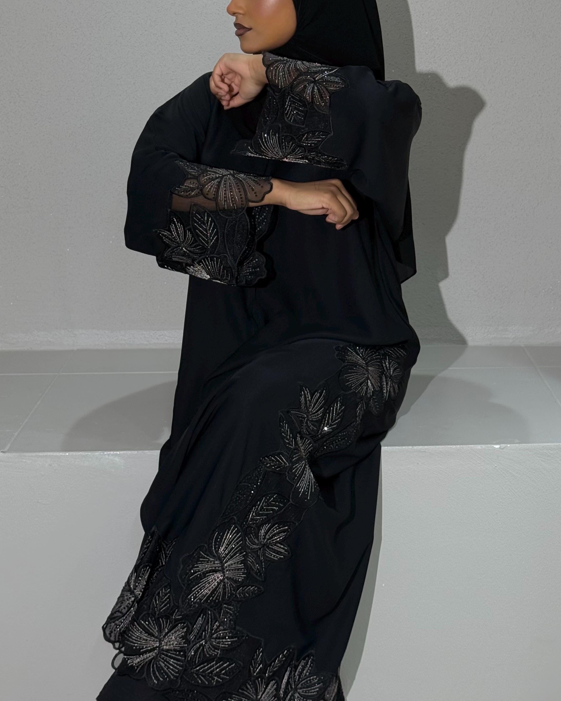 Eid Elegant Bronze Lace Abaya - Etsy Eid Elegant Bronze Lace Abaya - Etsy