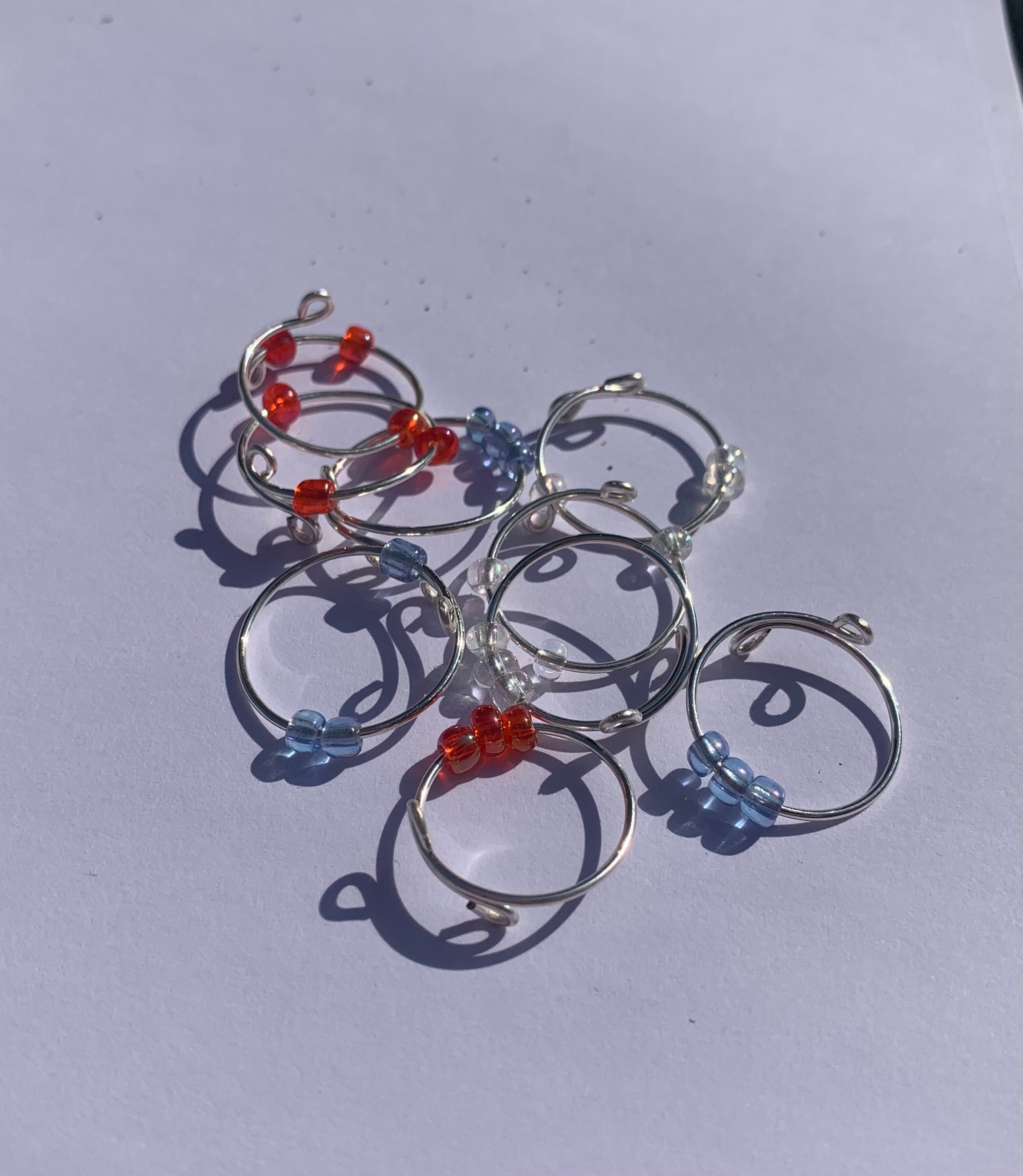 Adjustable Beaded Anxiety Rings Etsy