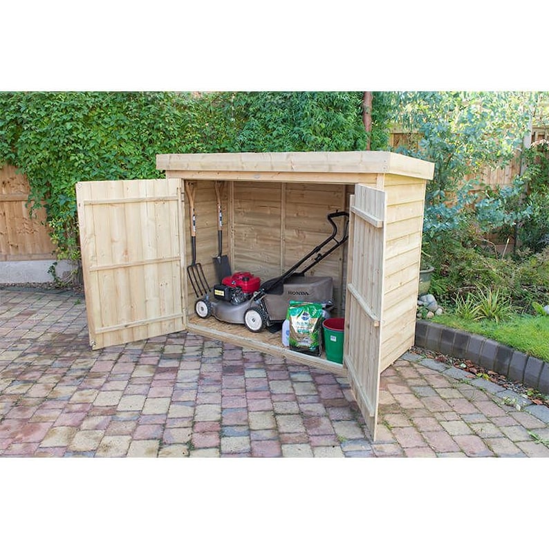 Bike Shed Plans, Lawn Mower, Bin Storage Plan DIY Simple Outdoor Bike