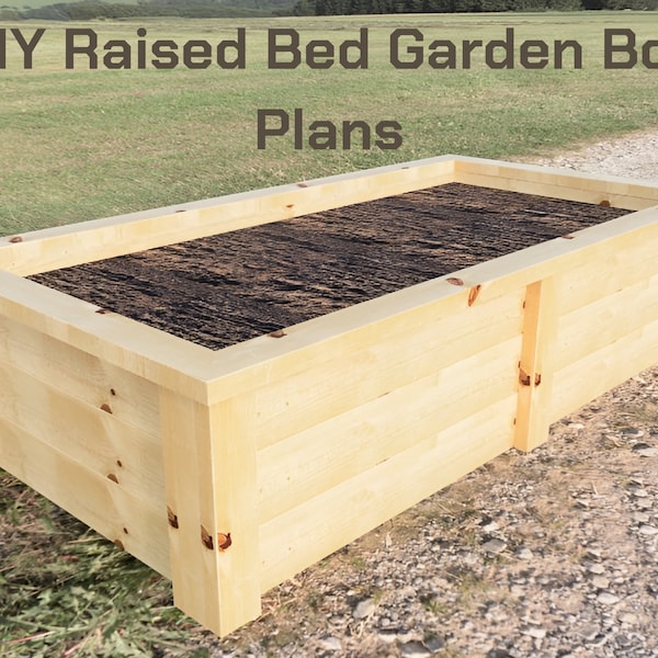 Simple Raised Garden Bed Plans PDF | DIY Outdoor Planter | How to Build Vegetable Garden