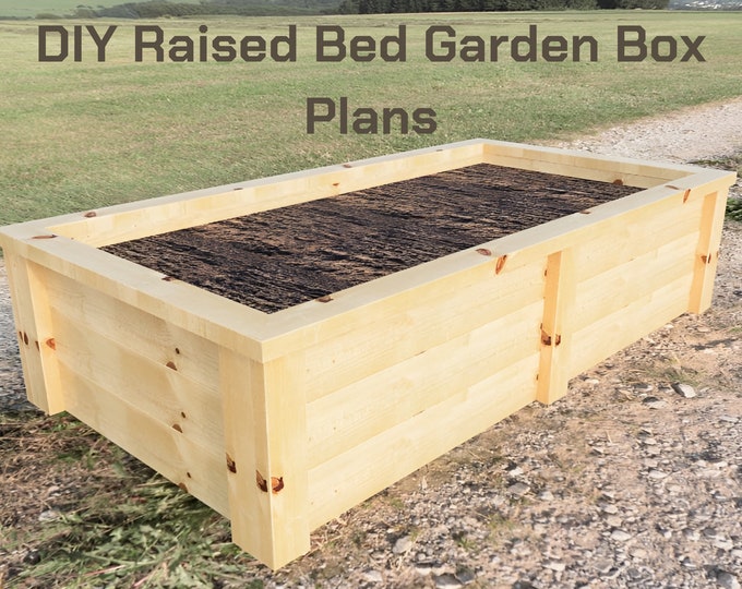 Simple Raised Garden Bed Plans PDF | DIY Outdoor Planter | How to Build ...