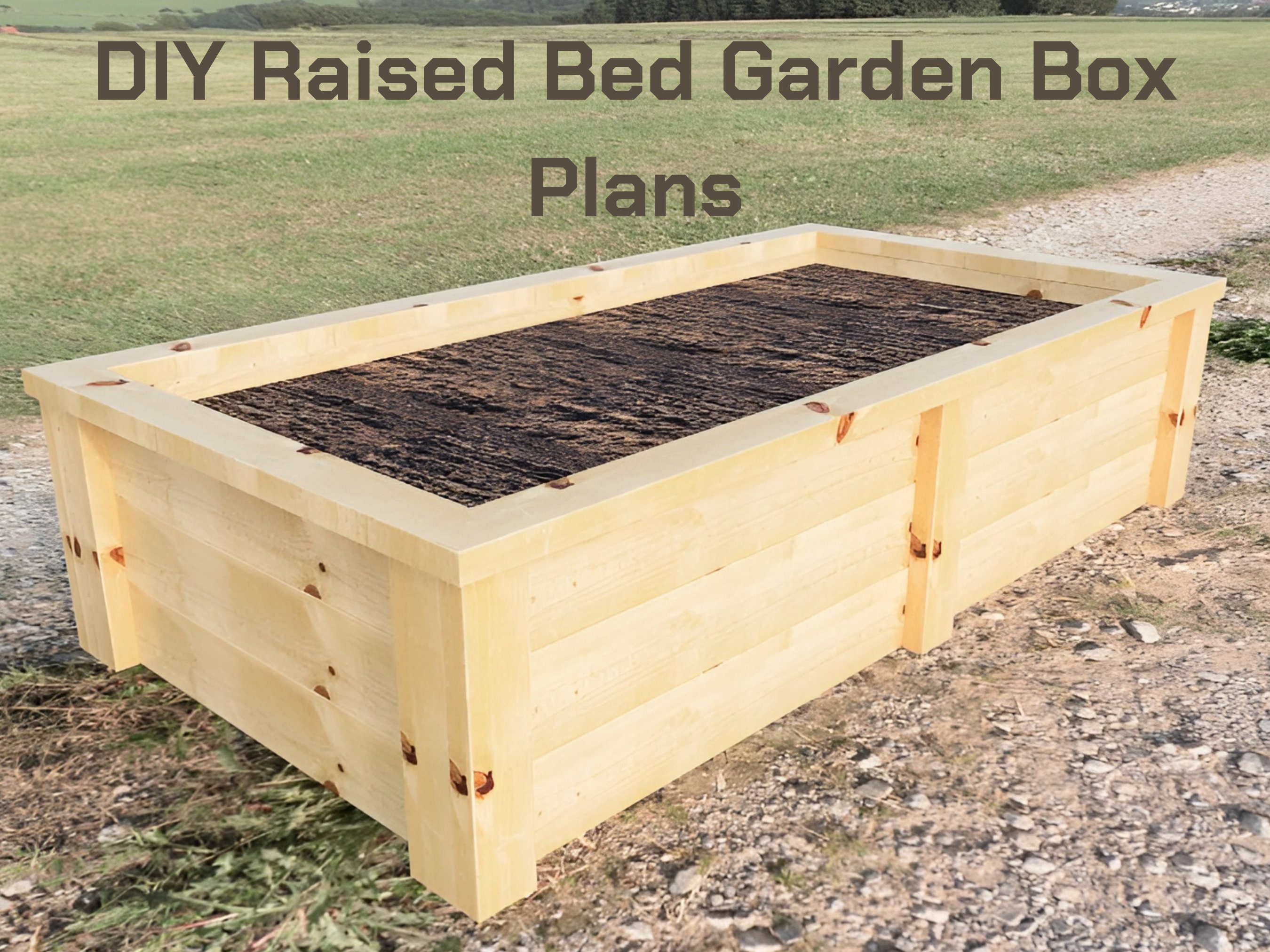 Simple Raised Garden Bed Plans PDF DIY Outdoor Planter How to Build
