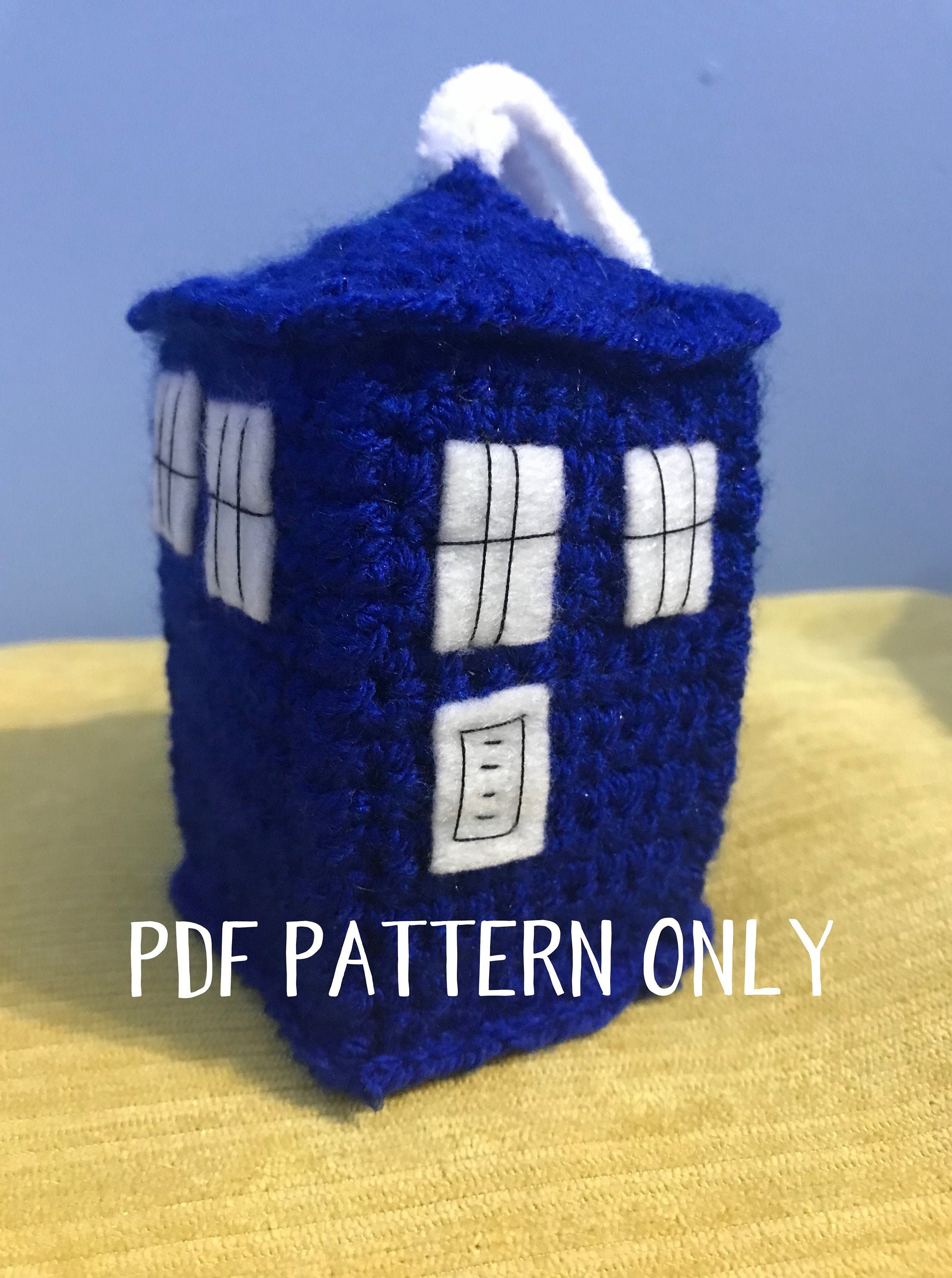 Crochet Tardis Pattern PDF ONLY Etsy España