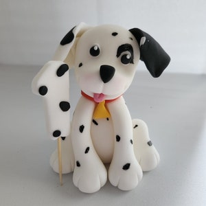 Fondant Figur , Hund Dalmatiner  Geburtstag Tortendeko Caketopper Fondant Figuren Dog Deko Tortendekoration