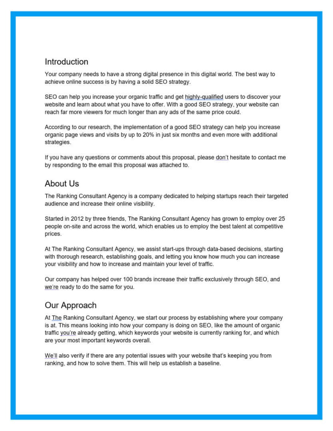 SEO Proposal Template - Etsy