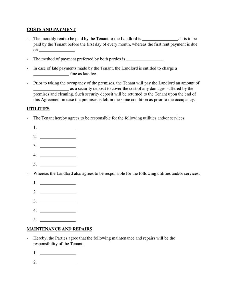 Month-To-Month-Rental-Agreement-Template image 2