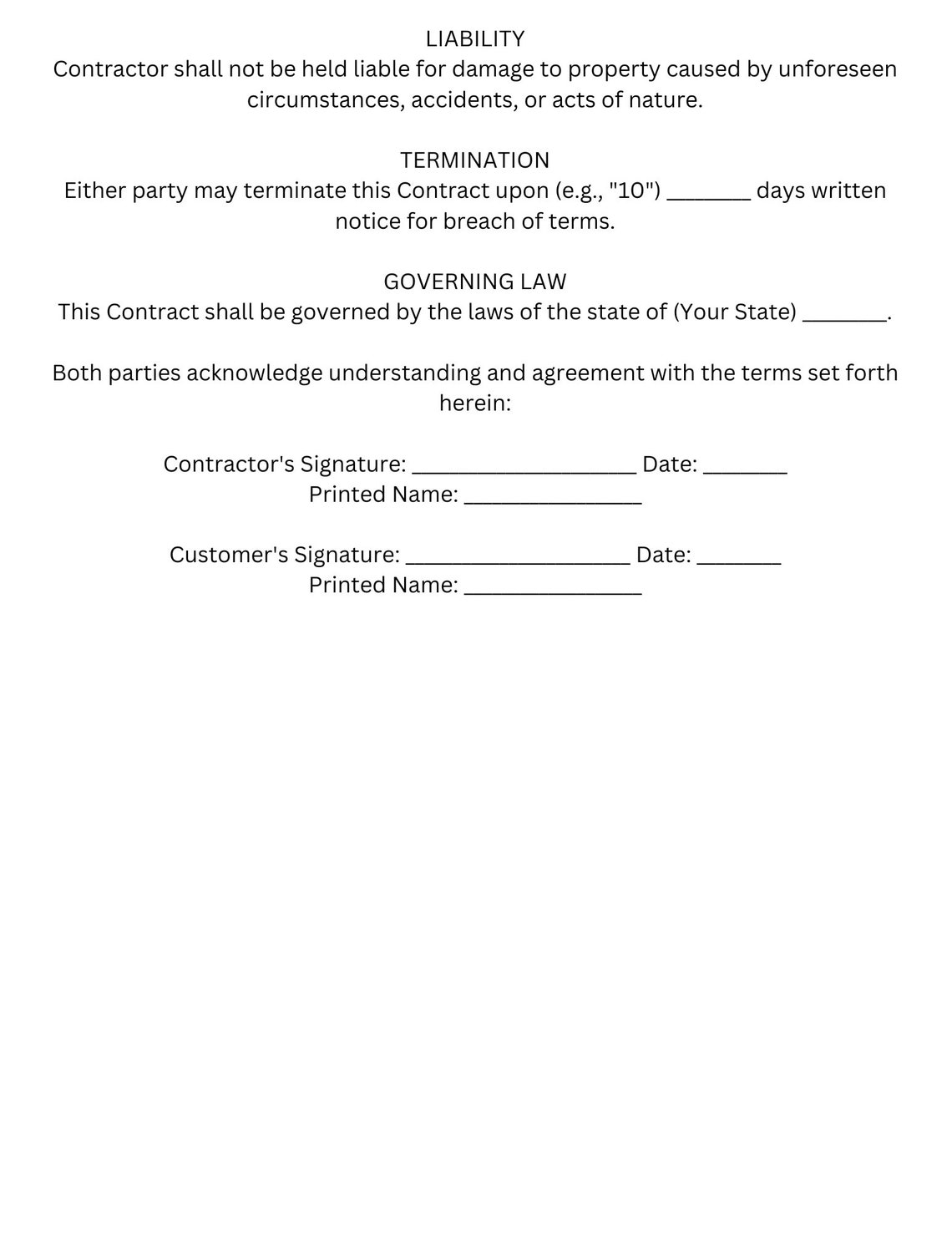 Fence Installation Contract Template PDF Download Edit in Canva Etsy Fence Installation Contract Template PDF Download Edit in Canva Etsy