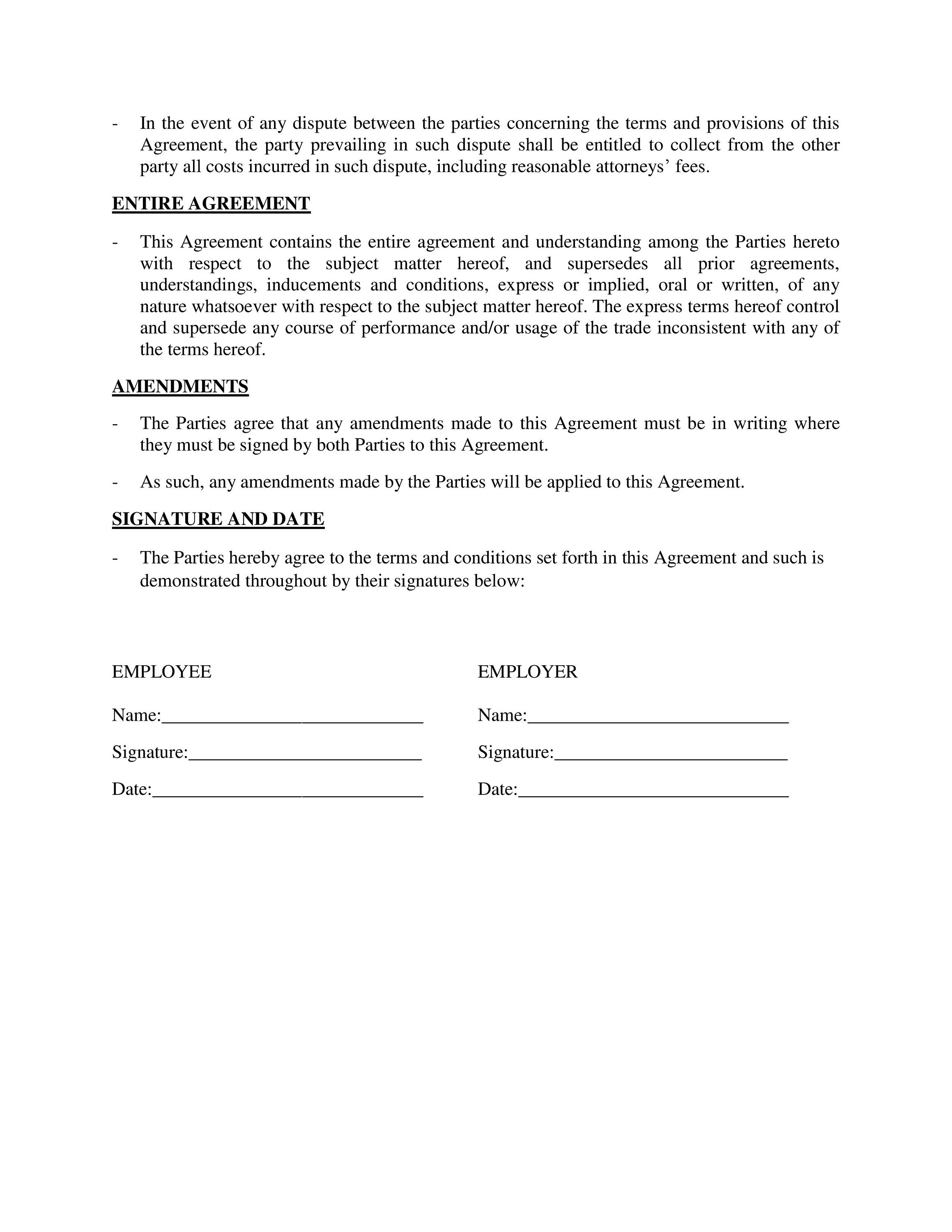 Employmentcontractagreementtemplate Etsy