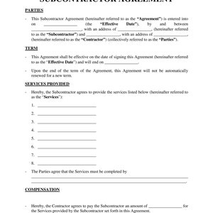 Subcontractor-Agreement-Template
