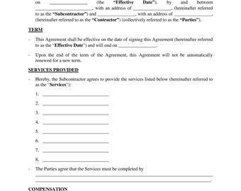 Subcontractor-Agreement-Template