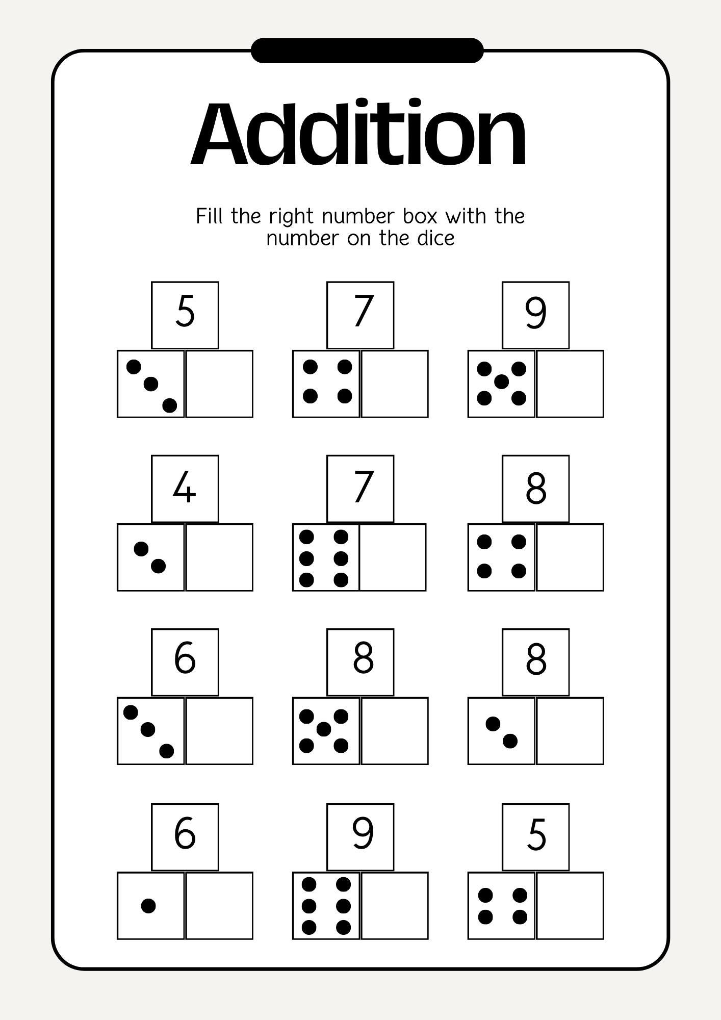 Fun Preschool Math Worksheets - Counting & Basic Addition for Kids - Etsy