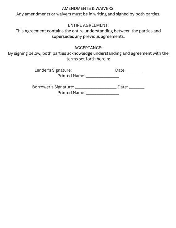 Signature Page Template For Contract Signature Page Template For Contract