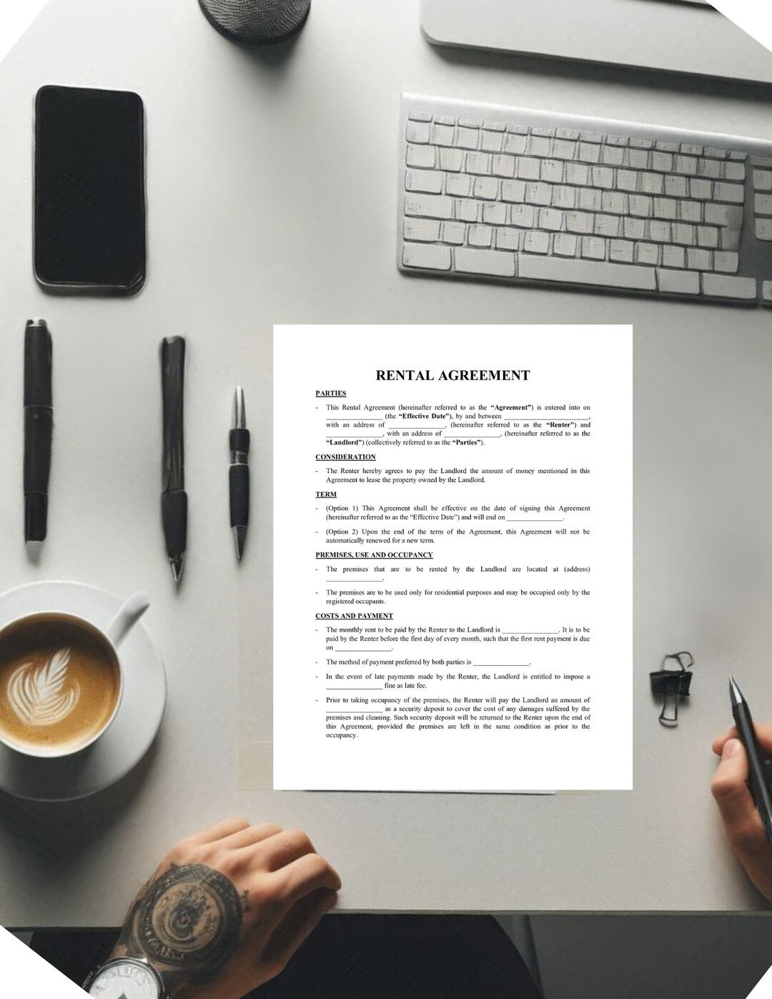 Basic-rental-agreement-template - Etsy