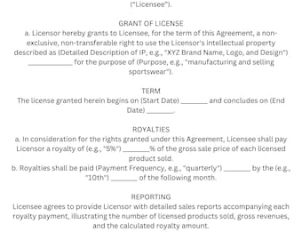 Plantilla de acuerdo de licencia de producto: descarga en PDF