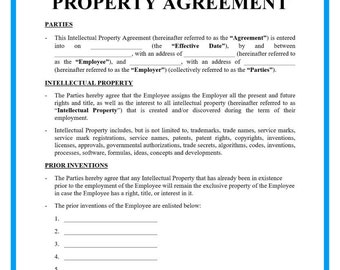 Intellectual Property Agreement Template