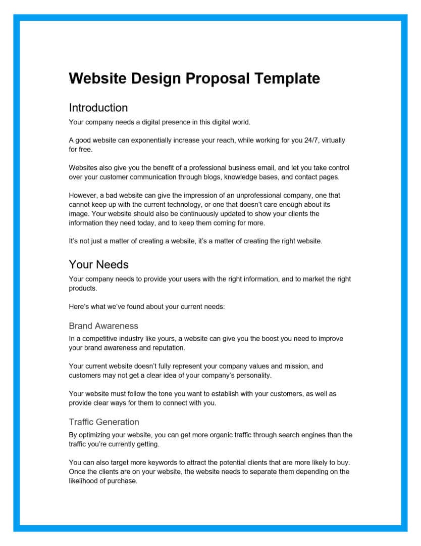 Website Design Proposal Template - Etsy