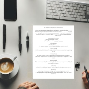 RV Parking Space Rental Agreement Template-Pdf Download