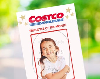 Costco Employee of the Month Sign, Birthday Photo Booth (Digital Download)