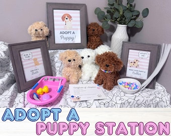 Adopt A Puppy Party, Adopt A Pet Birthday Party Girl, Adopt A Puppy, Puppy Party Favors, Puppy Birthday Decorations, Dog Birthday Shirt Girl
